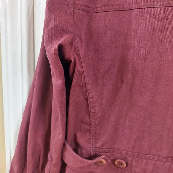 Pendleton Women's Burgundy Button Down Shirt Shacket Fall Petite Small - Picture 9 of 9